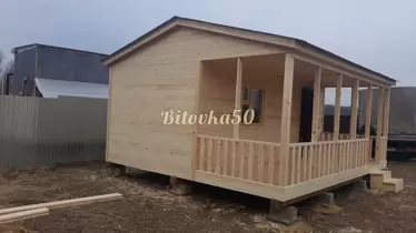 Дачный домик 6×3м. с верандой