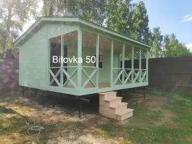 Дачный домик 6х6м. с верандой 