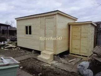 Бытовка строительная  с тамбуром