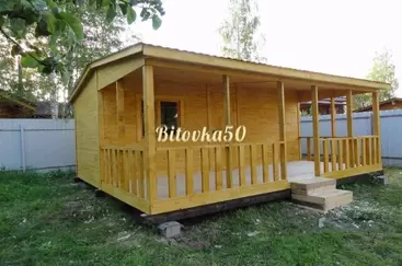 №23. Веранда к бытовке (со сборкой на участке)