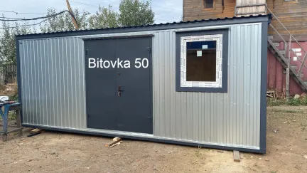 Блок контейнер с распашными воротами БК-07